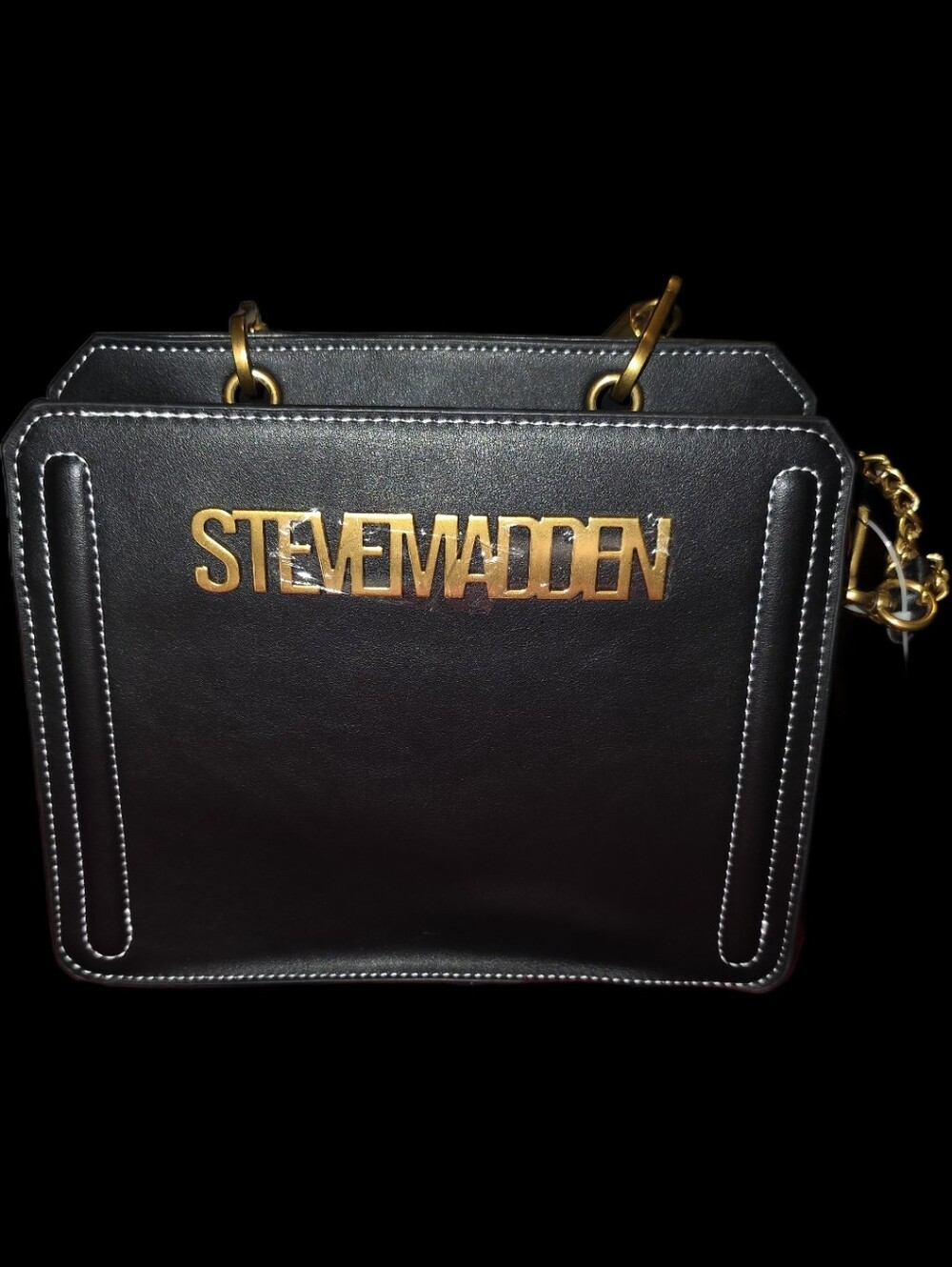 Steve Madden Black Bevelyn Satchel - Picture 3 of 16